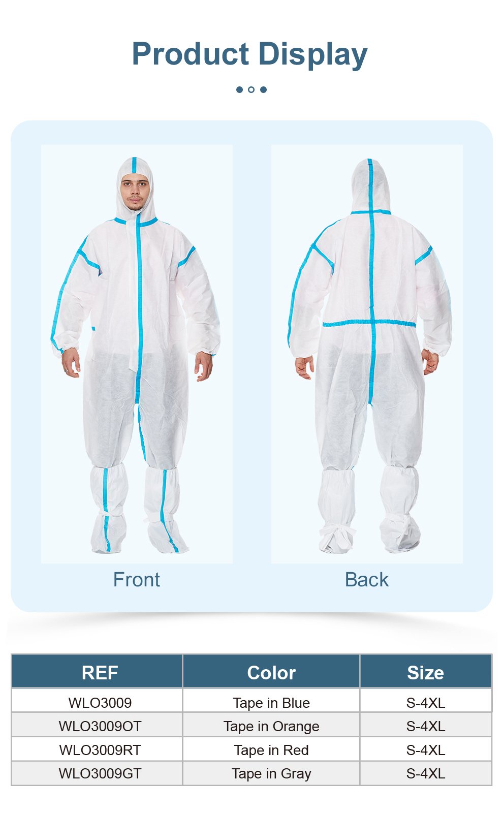 sms disposable coveralls