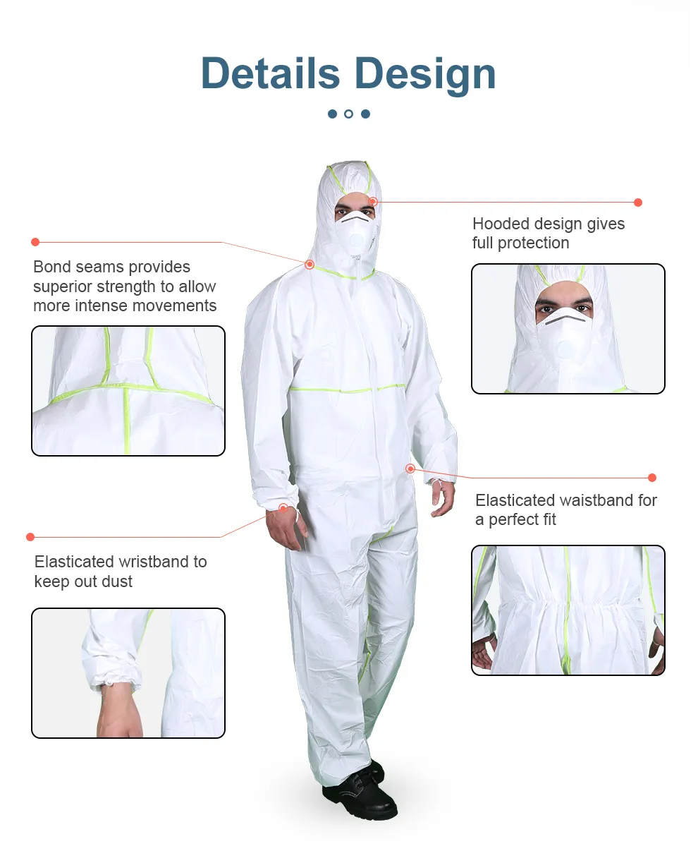 microporous protective coveralls