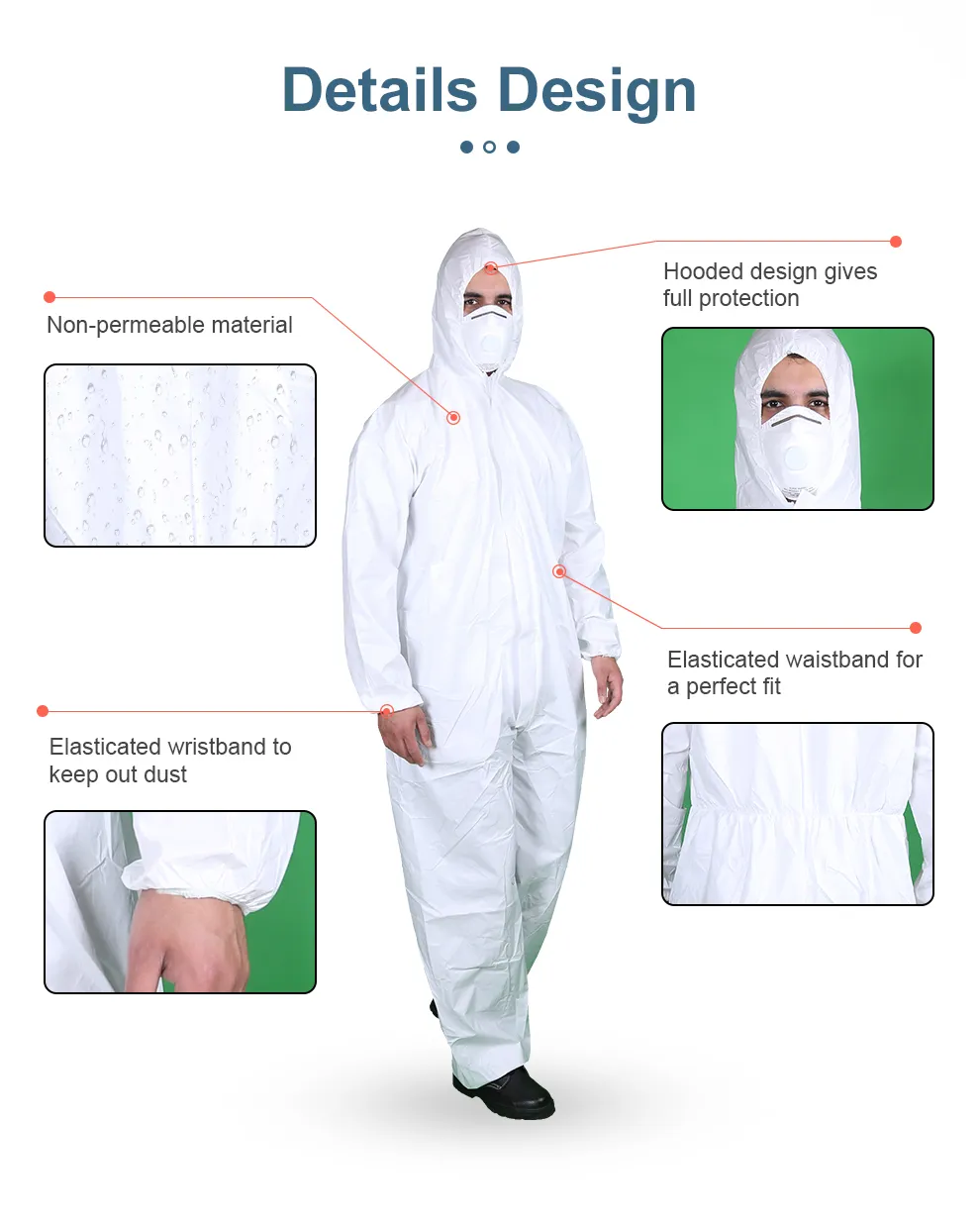 Disposable Coverall With Zipper 04