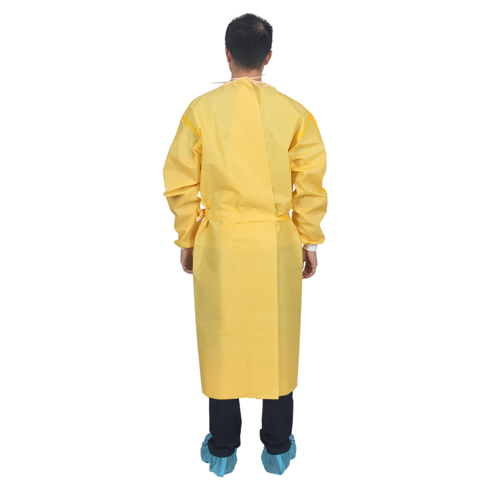 Yellow Isolation Gowns for Hospital Isolation Procedures