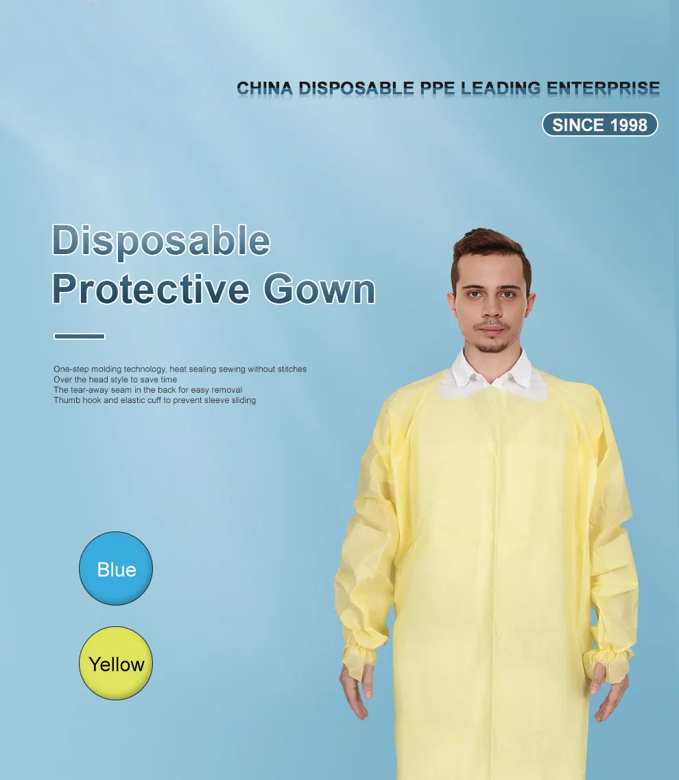 Hospital isolation gowns