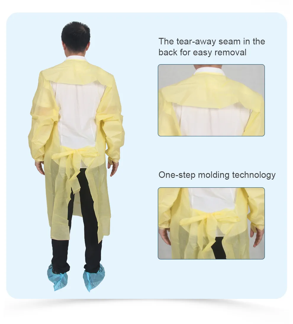 Hospital isolation gowns