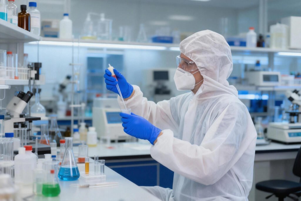 jimeng 2026 01 08 3234 换成一次性蓝色丁腈手套1