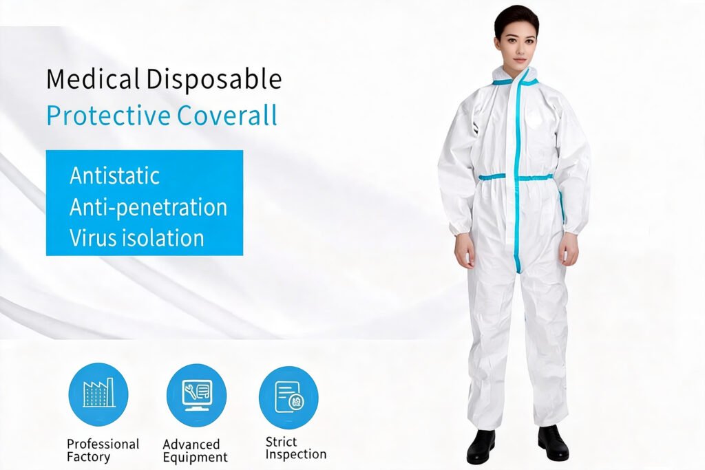 Disposable Protective Coveralls for Medical Use