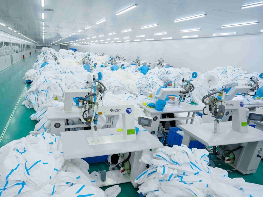 coverall production line factory