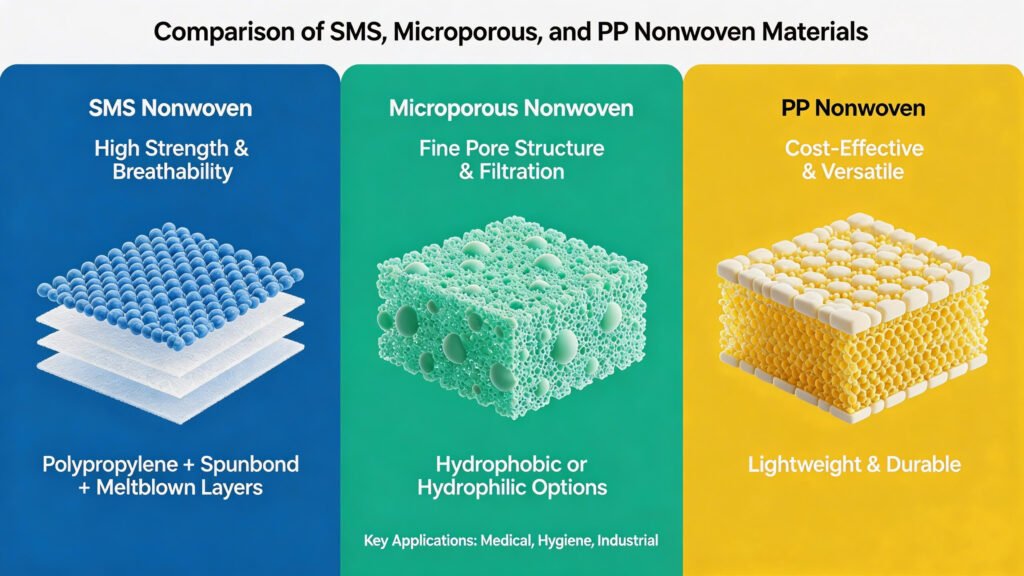 Microporous vs SMS vs PP