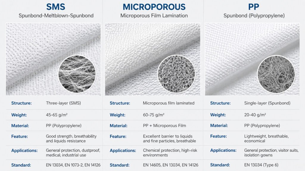 construction protective coveralls Material Comparison
