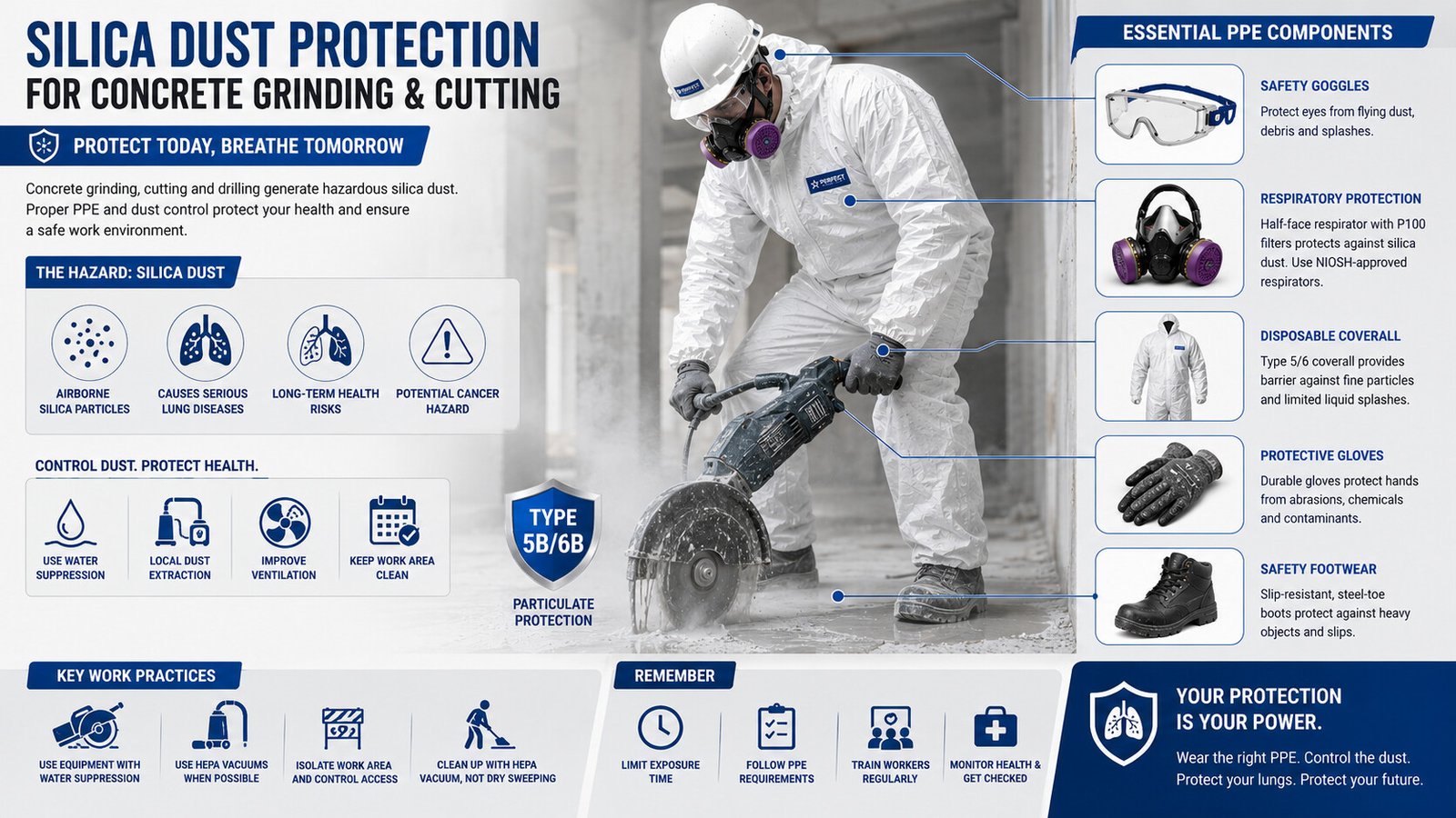 Best Coveralls for Concrete Grinding and Cutting