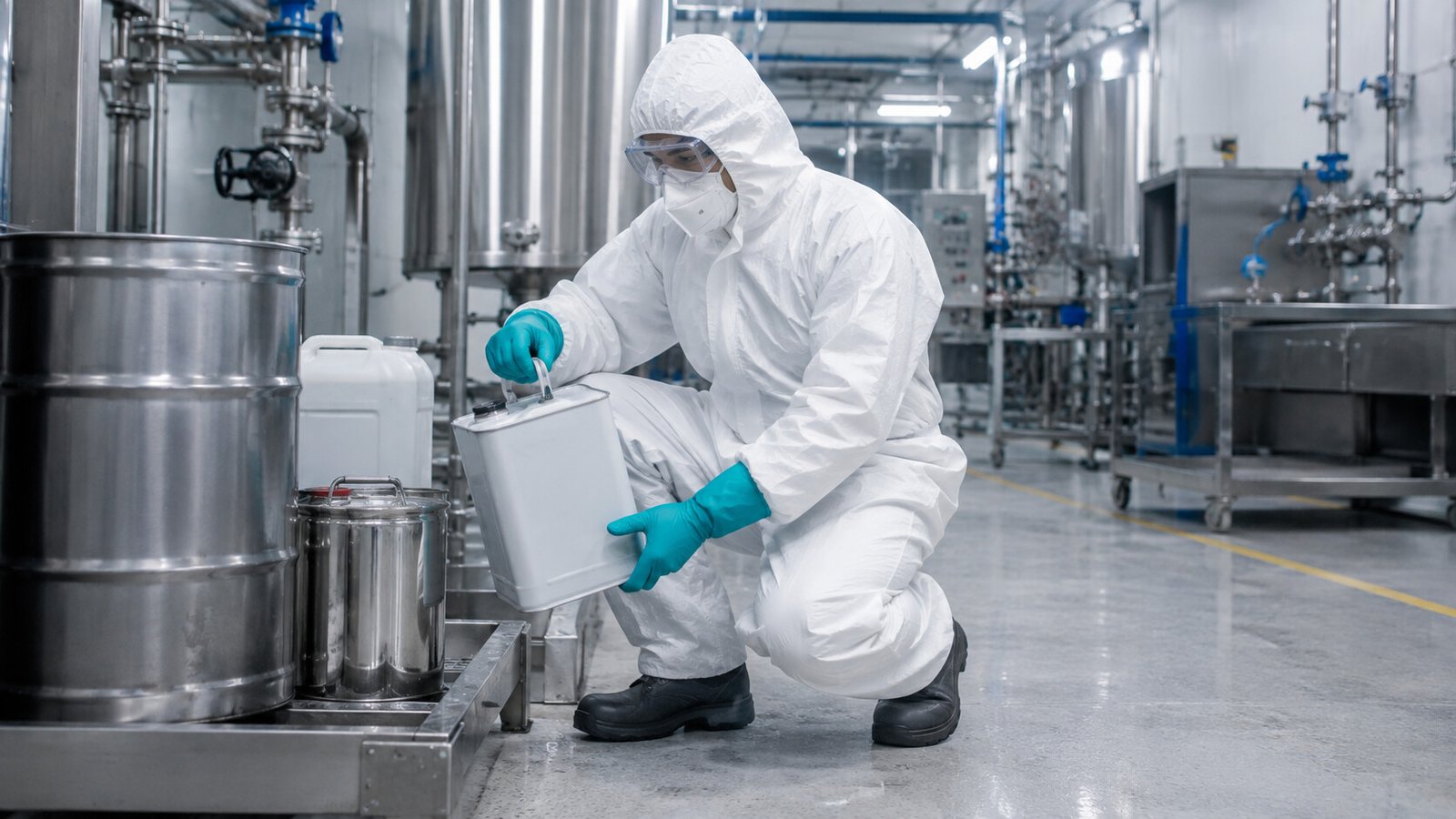 disposable coveralls for solvent handling