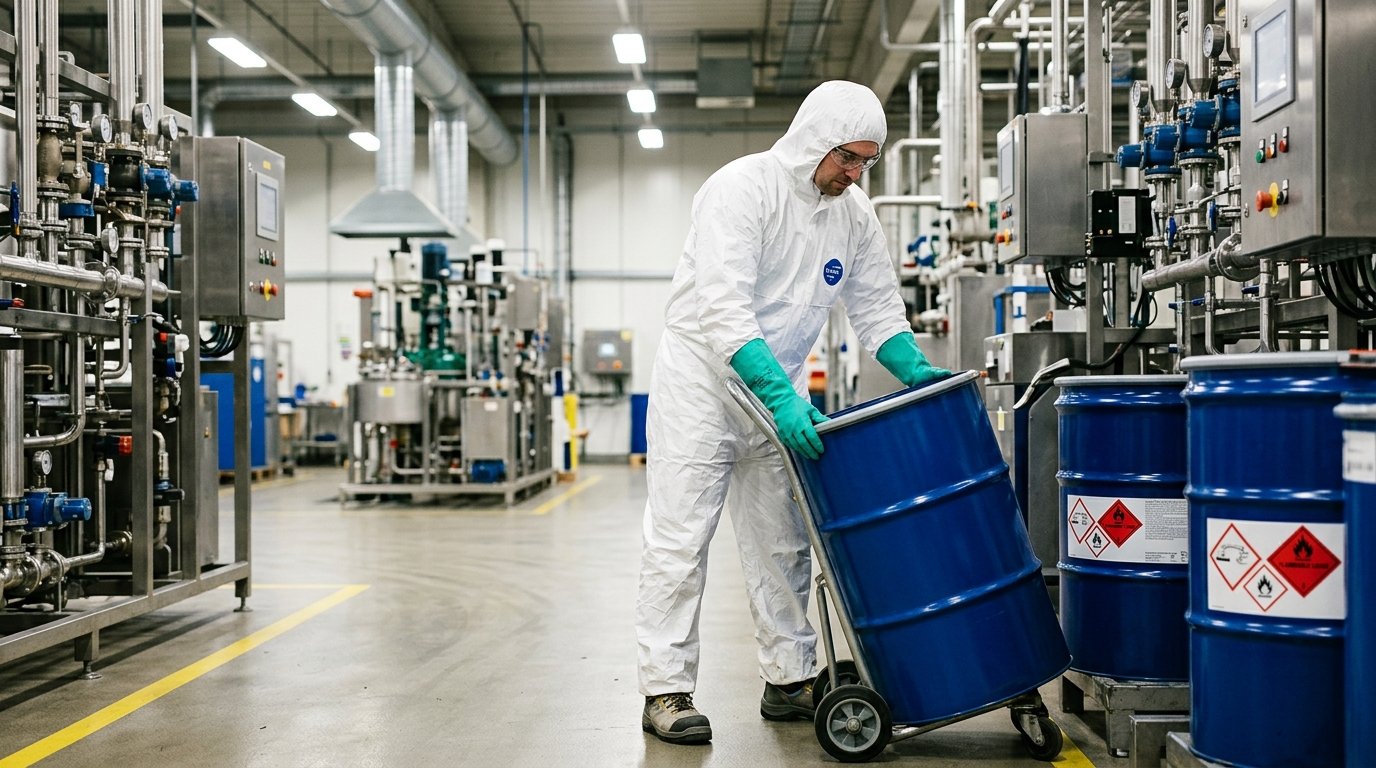 solvent handling coveralls